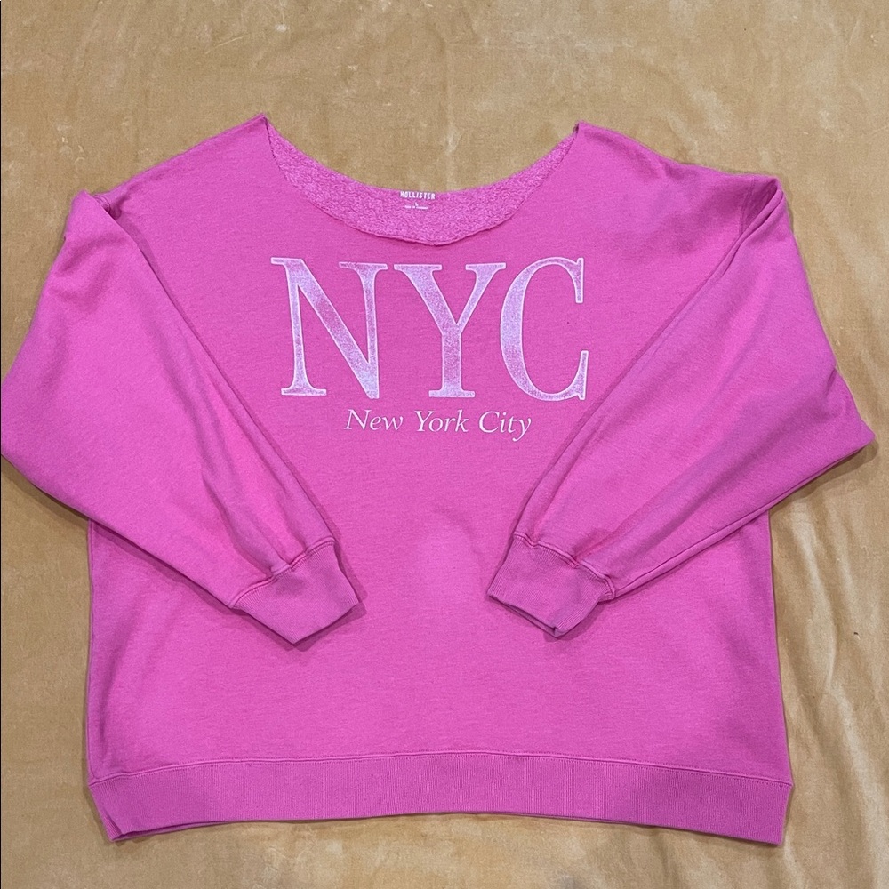Hollister Vibrant Pink NYC Sweatshirt
